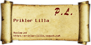 Prikler Lilla névjegykártya